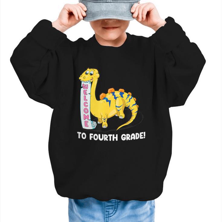 Back To School Welcome To Fourth Grade Graphic Kid Sweatshirt
