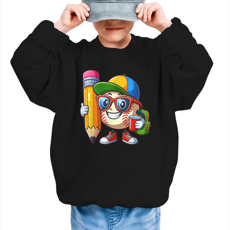 Baseball Lovers Pencil Back To School Kids Boys Girls Graphic Kid Sweatshirt