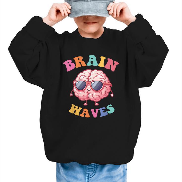 Brain Waves Last Day Of School Back To School Graphic Kid Sweatshirt