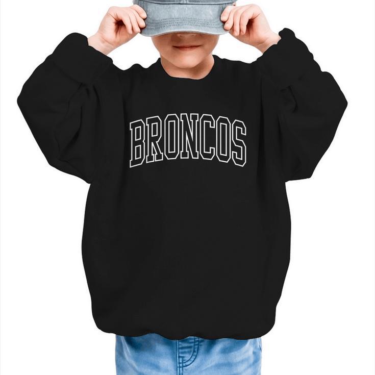 Broncos High School Spirit Fan Team Back To School Graphic Kid Sweatshirt