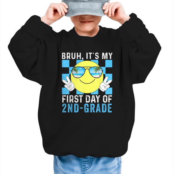 Bruh It's My First Day Of 2nd-Grade Back To School Kids Boys Graphic Kid Sweatshirt