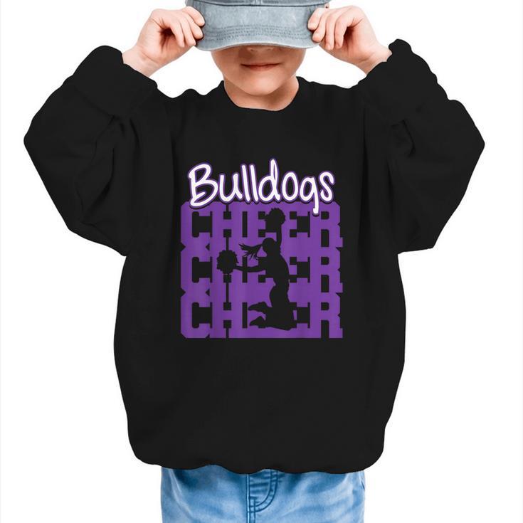Bulldogs Cheer Back To School Cheerleading Spirit P Graphic Kid Sweatshirt