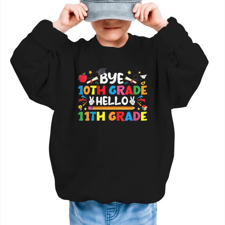 Bye 10th Grade Hello 11th Grade Back To School Kids Boys Graphic Kid Sweatshirt