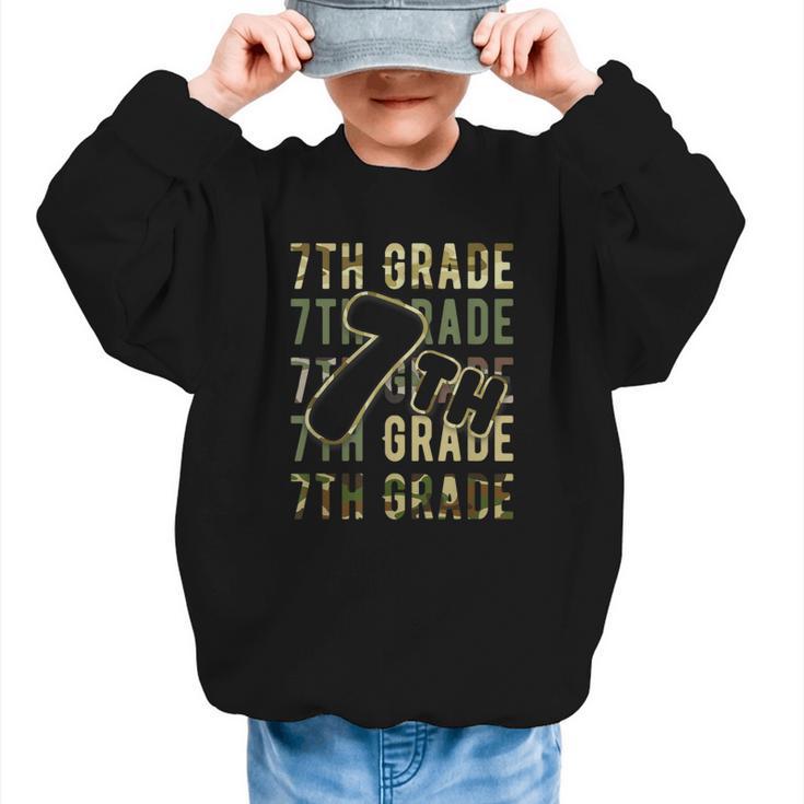 Camo Team Squad 7th Grade Back To School Kids Boys Graphic Kid Sweatshirt