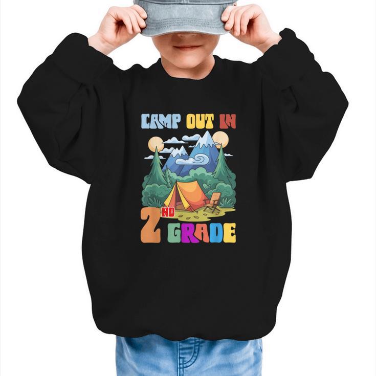 Camp Out In 2nd Grade Back To School For Camping Lover Graphic Kid Sweatshirt