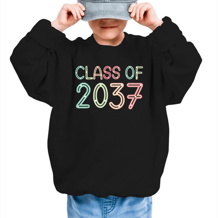 Class Of 2037 Grow With Me Kindergarten Back To School Graphic Kid Sweatshirt