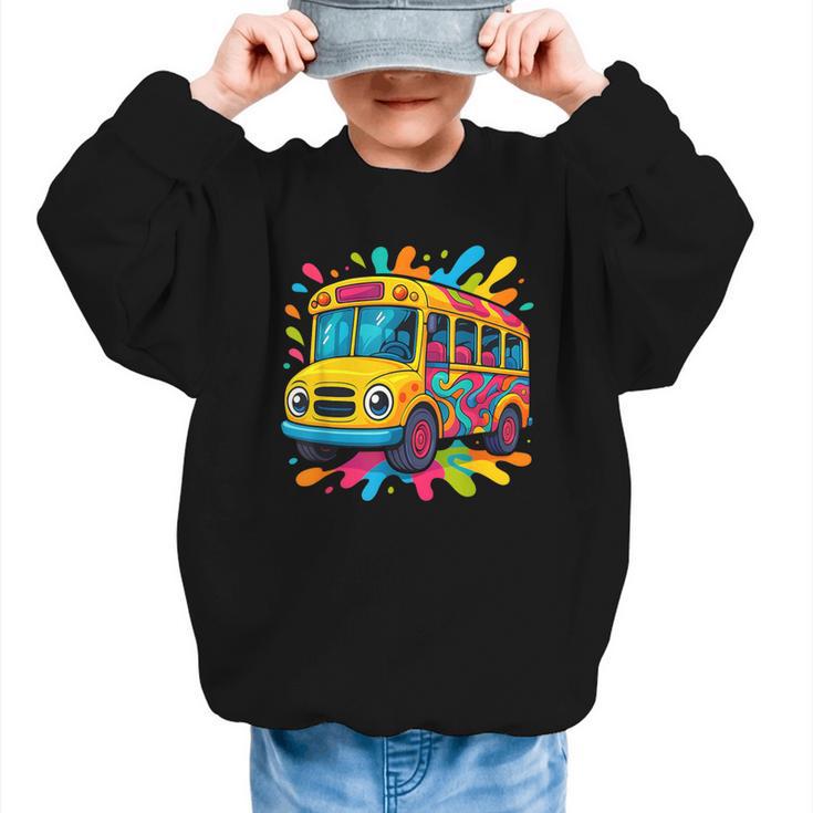 Colorful School Bus Driver Back To School Men Women Kids Graphic Kid Sweatshirt