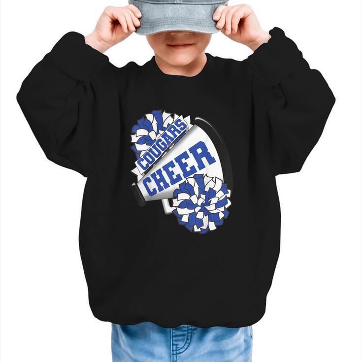 Cougars Cheer Back To School Cheerleading Spirit B Graphic Kid Sweatshirt
