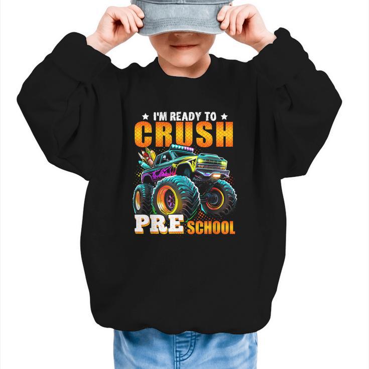 Crush Preschool Monster Truck Back To School Kids Boys Graphic Kid Sweatshirt