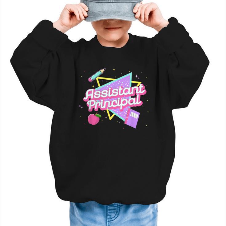 Cute Assistant Principal Shirt 80's 90's Back To School Graphic Kid Sweatshirt