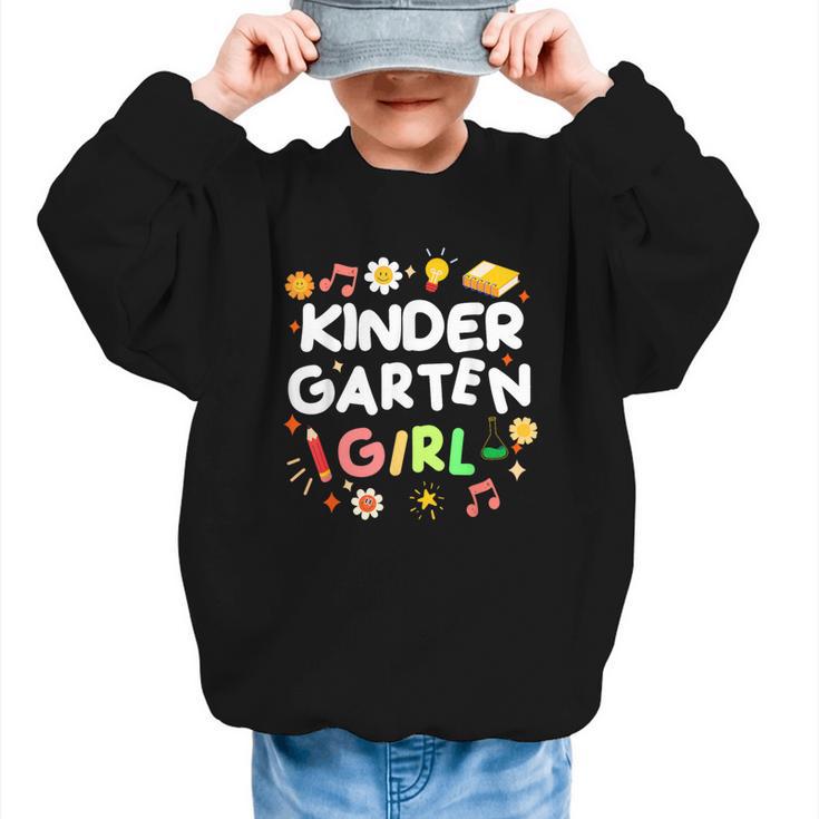 Cute Kindergarten Girl First Day Of School Back To School Graphic Kid Sweatshirt