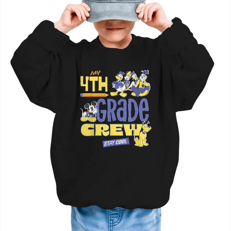 Disney My 4th Grade Crew Stay Cool Back To School Friends Graphic Kid Sweatshirt