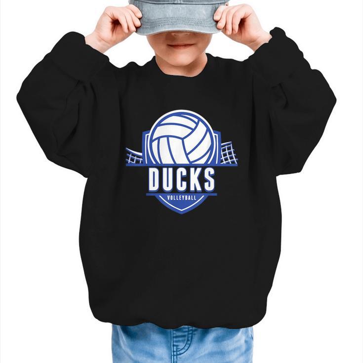 Ducks Volleyball Back To School Spirit B Graphic Kid Sweatshirt