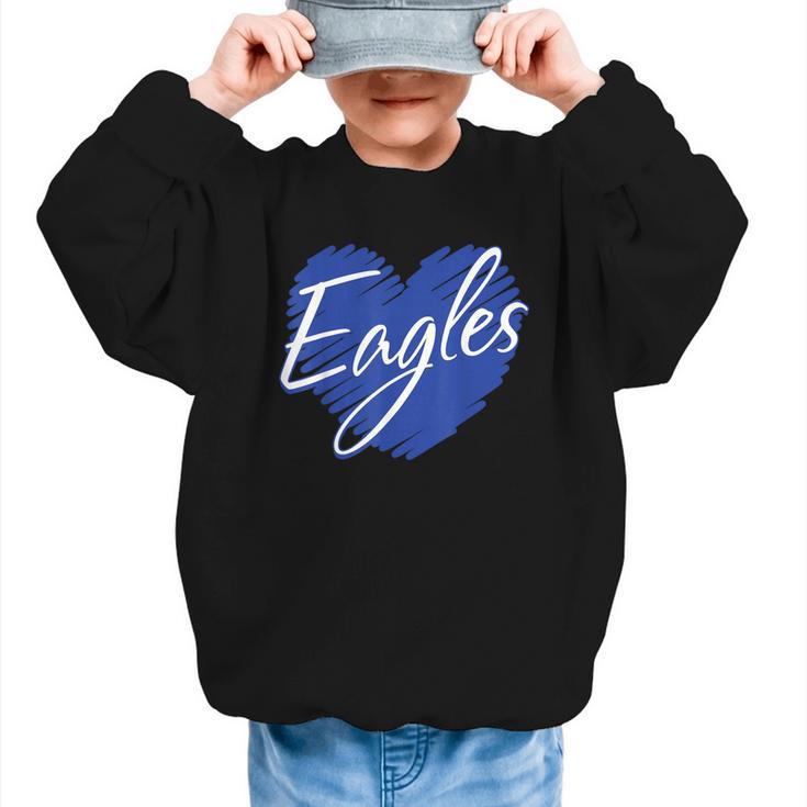 Eagles Heart Back To School Spirit B Graphic Kid Sweatshirt