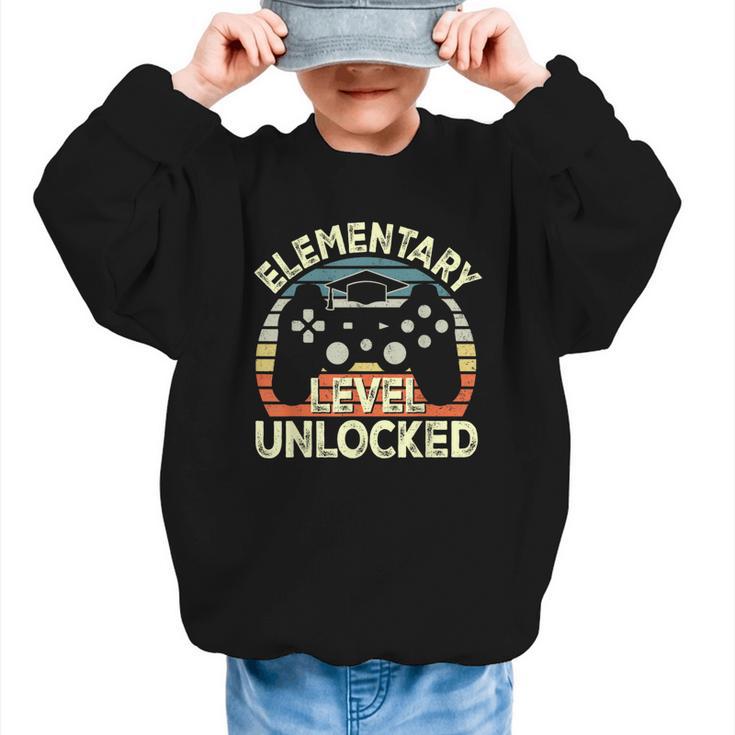 Elementary Level Unlocked Video Game Back To School Boys Graphic Kid Sweatshirt