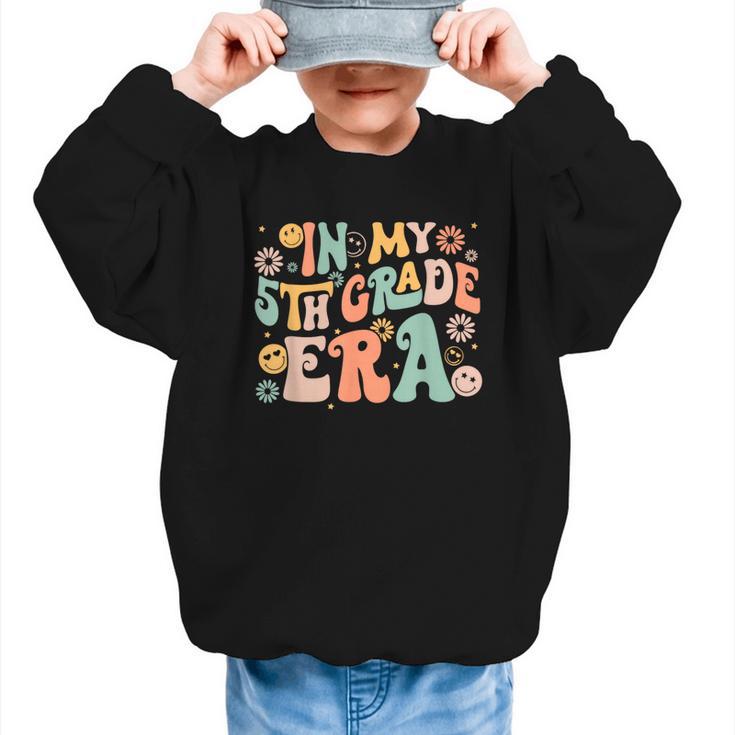In My Fifth Grade Era Retro 5th Grade Back To School Graphic Kid Sweatshirt