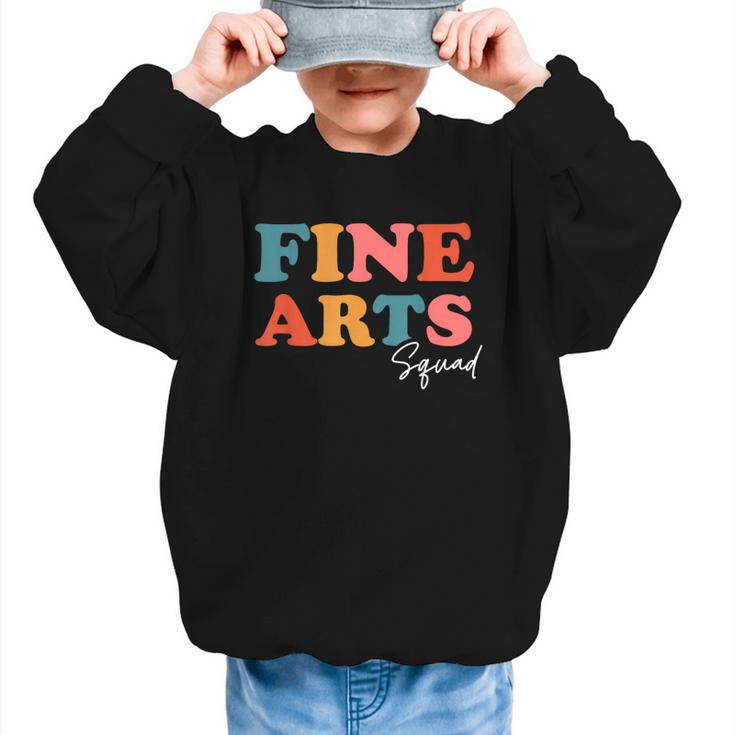 Fine Arts Squad Boho Cute Back To School Fine Arts Graphic Kid Sweatshirt