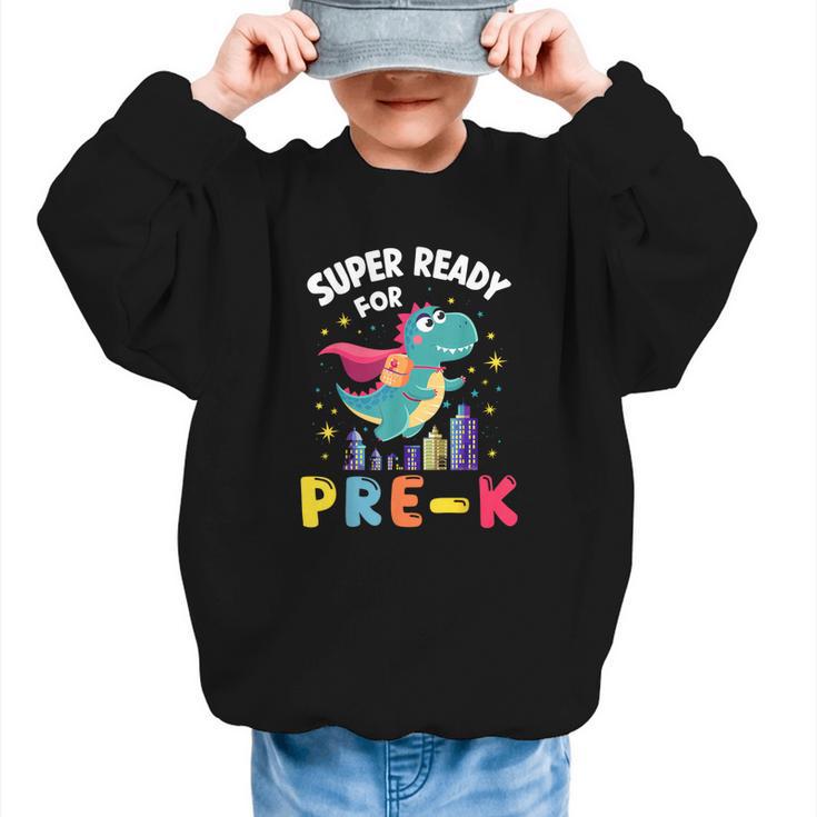 First Day Pre-K Back To School Dinosaur Graphic Kid Sweatshirt