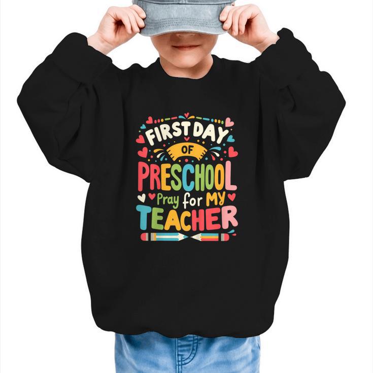 First Day Of Preschool Pre K Student Toddler Back To School Graphic Kid Sweatshirt