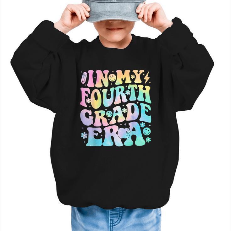 In My Fourth Grade Era Girl Tie Dye 4th Grade Back To School Graphic Kid Sweatshirt