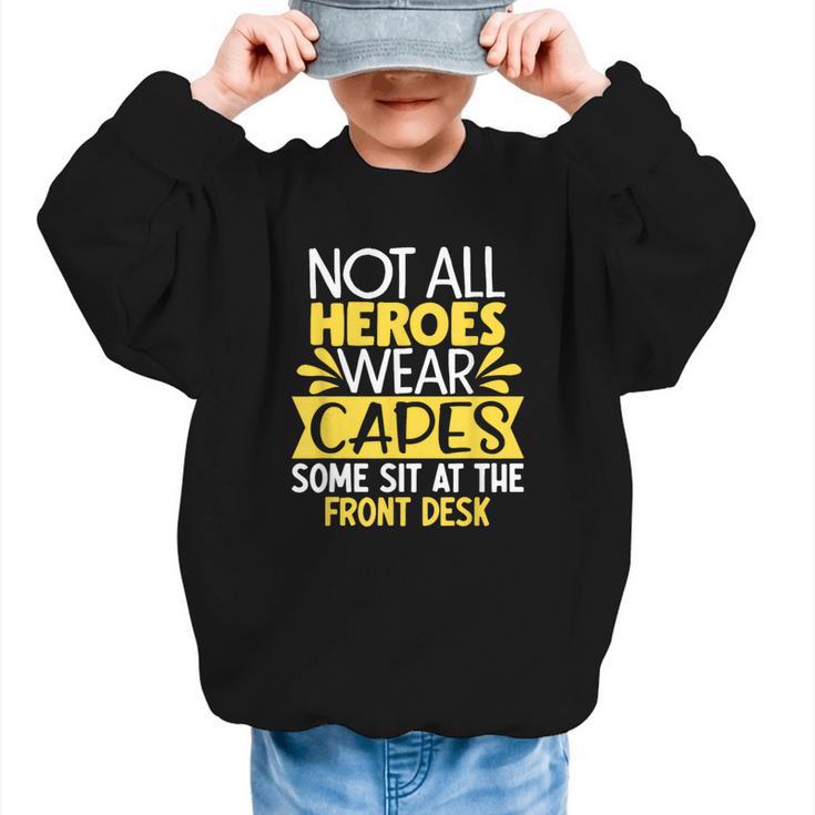 Front Office Desk Administrator Back To School Reception Graphic Kid Sweatshirt