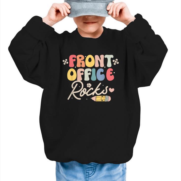 Front Office Rocks Back To School Secretary Admin Staff Tee Graphic Kid Sweatshirt