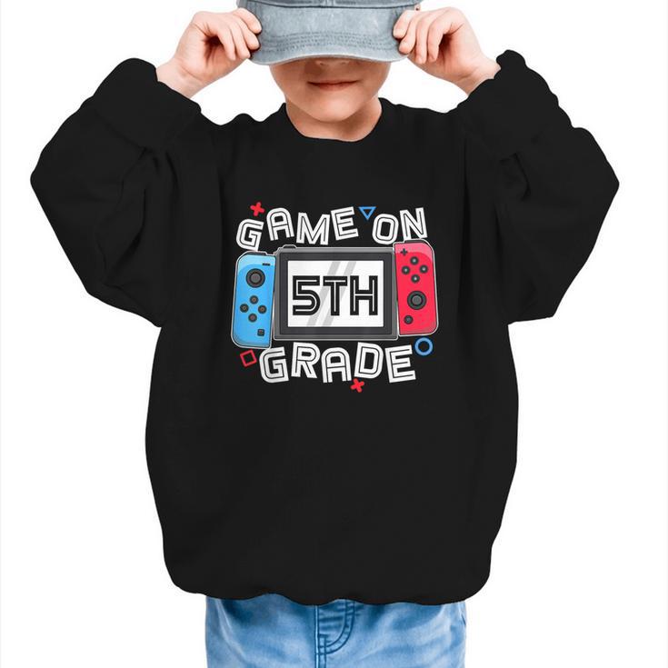Game On 5th Grade Back To School Video Gamer Boys Kids Graphic Kid Sweatshirt