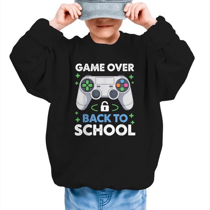 Game Over Back To School Kids First Day School Graphic Kid Sweatshirt