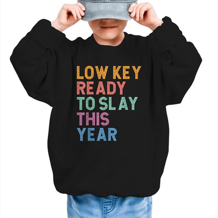 Gen Z Alpha Back To School Low Key Ready To Slay This Year Graphic Kid Sweatshirt