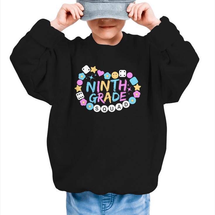 Girls 9th Grade Vibes Back To School Ninth Grade Graphic Kid Sweatshirt