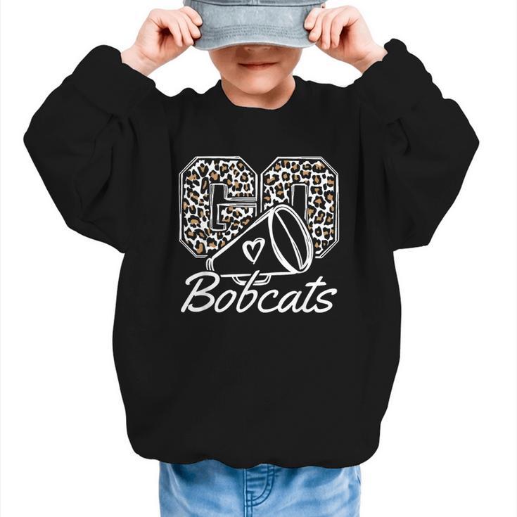 Go Cheer Bobcats High School Spirit Fan Team Back To School Graphic Kid Sweatshirt