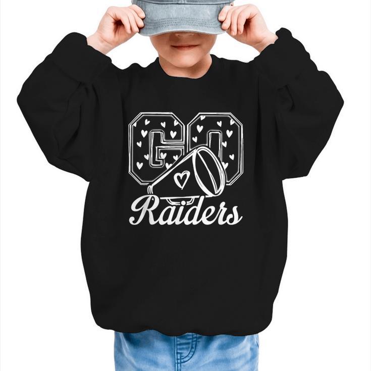 Go Cheer Raiders High School Spirit Fan Team Back To School Graphic Kid Sweatshirt