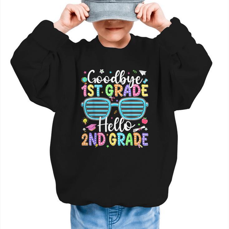 Goodbye 1st Grade Hello 2nd Grade Graduation Back To School Graphic Kid Sweatshirt
