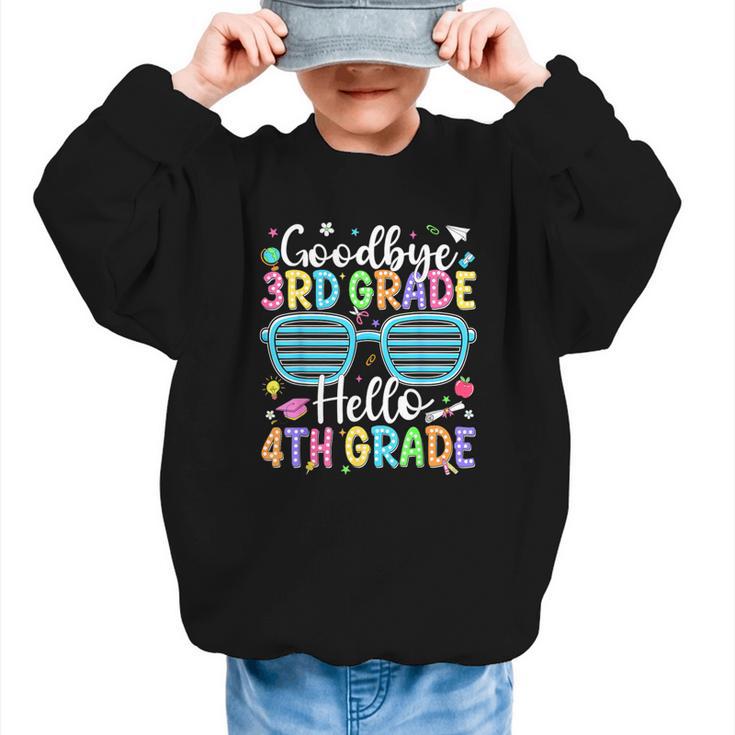 Goodbye 3rd Grade Hello 4th Grade Graduation Back To School Graphic Kid Sweatshirt