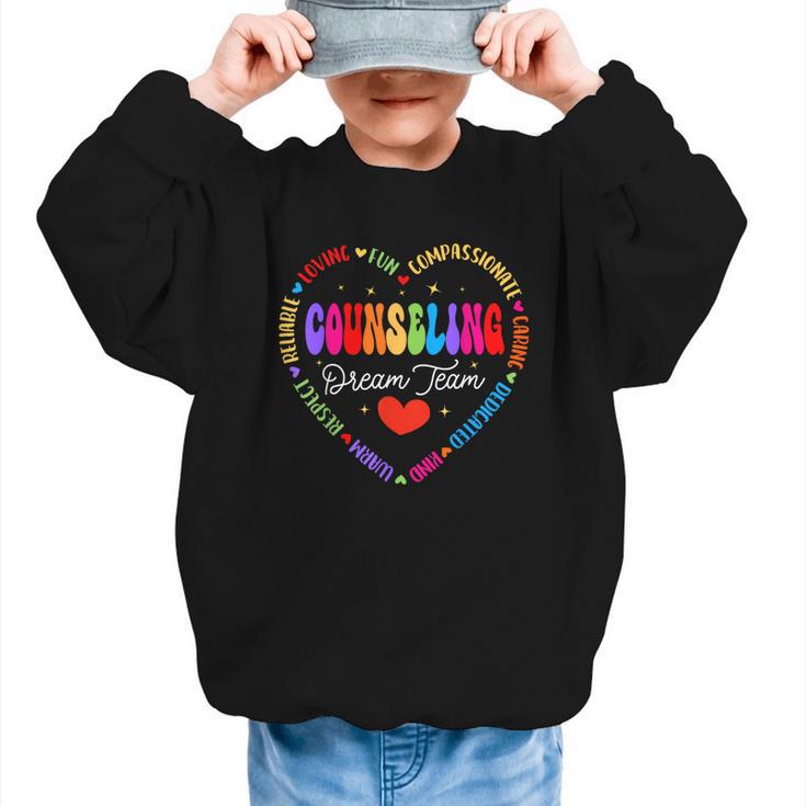 Groovy Counseling Dream Team Appreciation Back To School Graphic Kid Sweatshirt