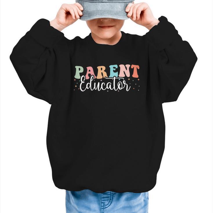 Groovy Parent Educator Back To School Graphic Kid Sweatshirt