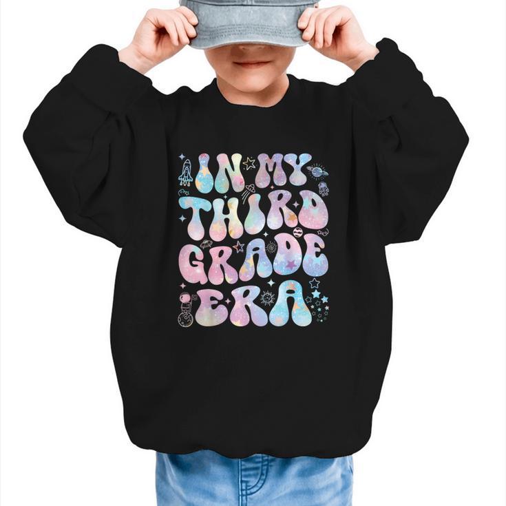 Groovy In My Third Grade Era Tie Dye Kids Boy Back To School Graphic Kid Sweatshirt