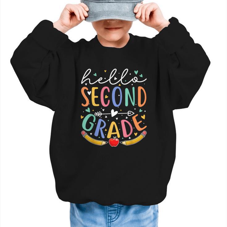 Hello 2nd Grade Tshirt Second Grade Back To School Graphic Kid Sweatshirt