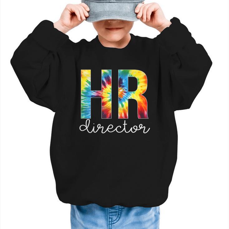 HR Director For Work Tie Dye Back To School Appreciation Day Graphic Kid Sweatshirt