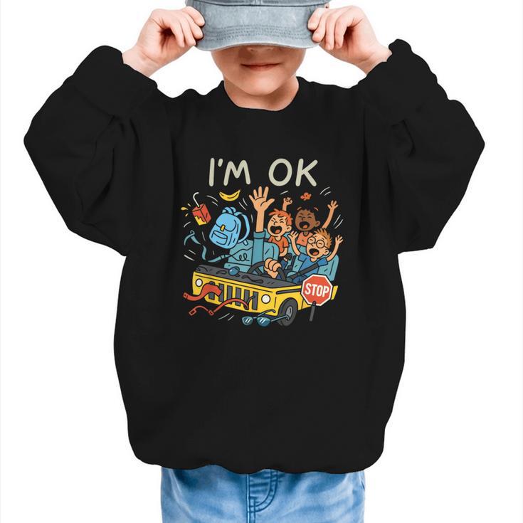 Humorous Graphic Art For School Bus Driver Back To School Graphic Kid Sweatshirt