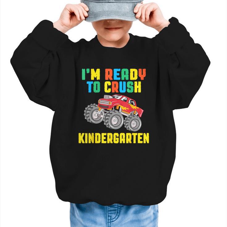 I'm Ready To Crush Kindergarten Dinosaur Back To School Boys Graphic Kid Sweatshirt