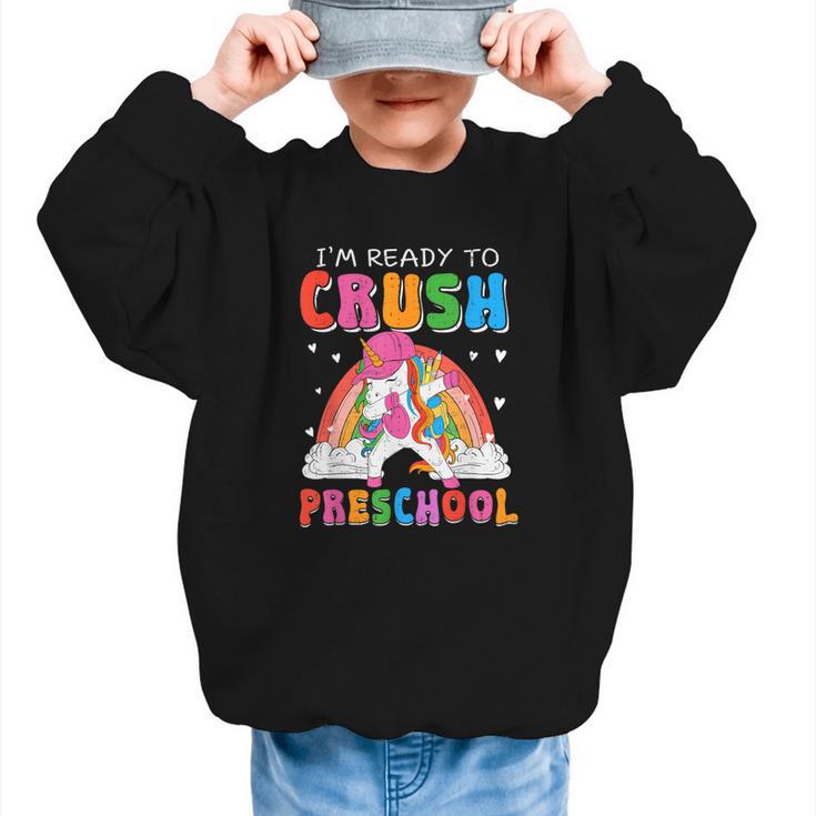 I'm Ready To Crush Preschool Unicorn Back To School Girl Kid Graphic Kid Sweatshirt