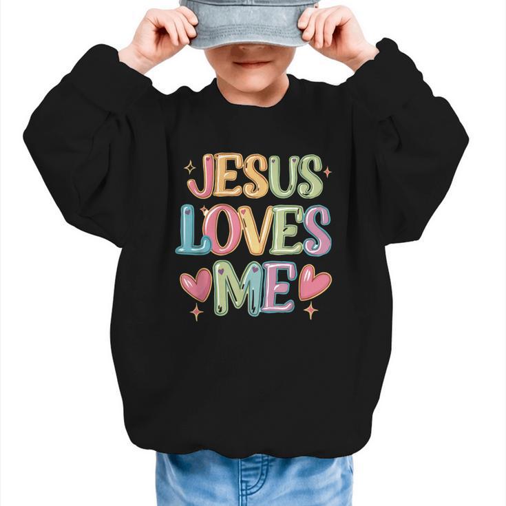 Jesus Loves Me Christian Kids Back To School Graphic Kid Sweatshirt