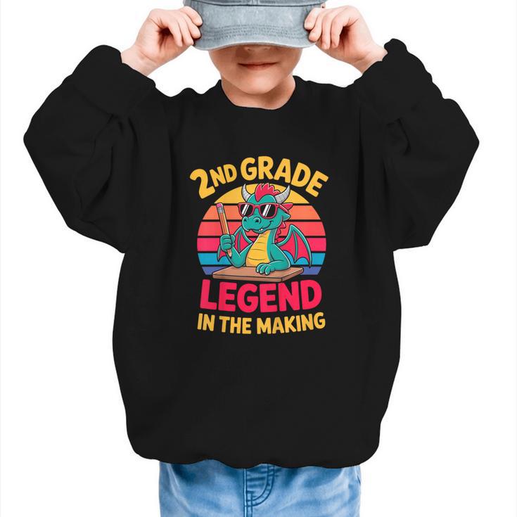 Kids 2nd Grade Dragon Boys Girls Back To School Graphic Kid Sweatshirt