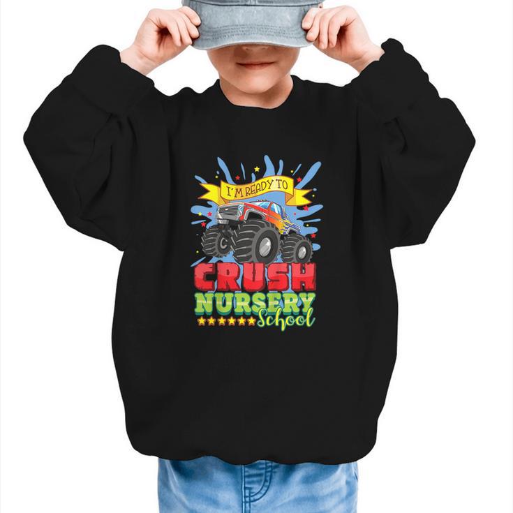 Kids Back To School Monster Truck Nursery Ready Crush First Day Graphic Kid Sweatshirt