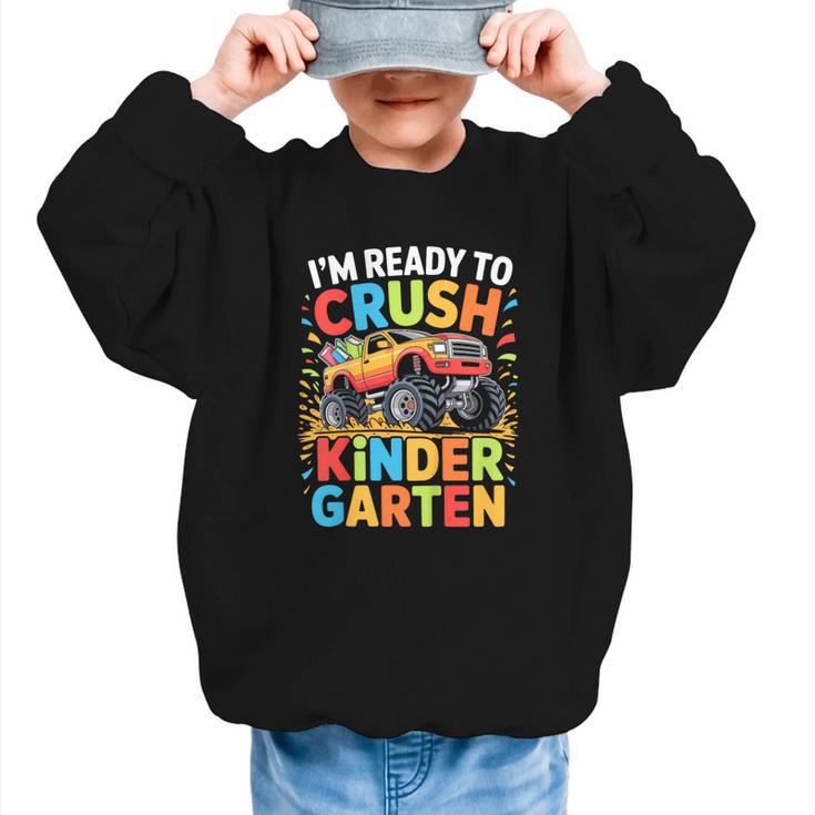 Kids I'm Ready To Crush Kindergarten Shirt Back To School Boy Graphic Kid Sweatshirt