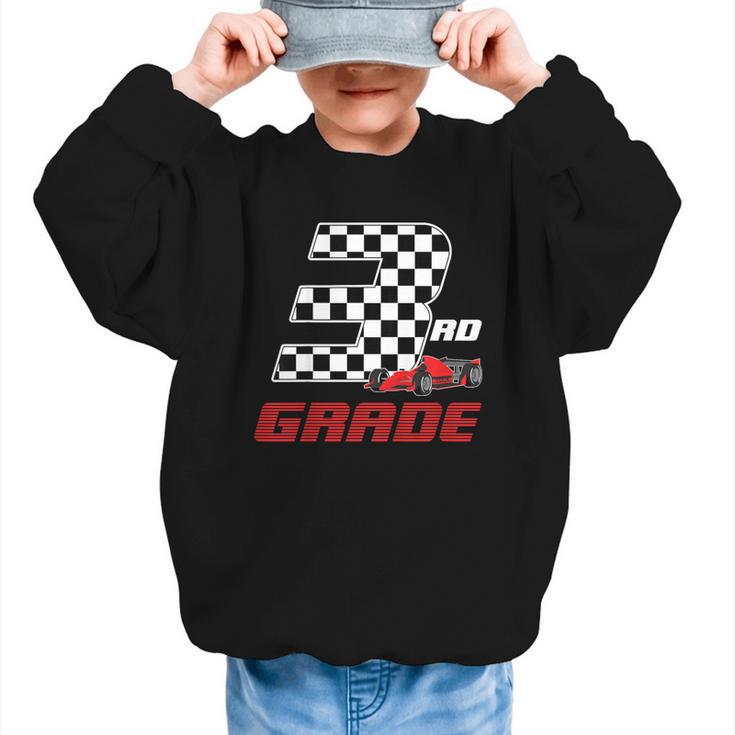 Kids Race Car 3rd Third Grade Boys Cars Lovers Back To School Graphic Kid Sweatshirt