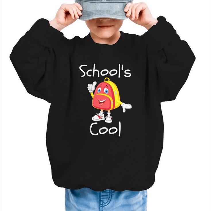 Kids School's Cool Saying Back To School For Kids Graphic Kid Sweatshirt
