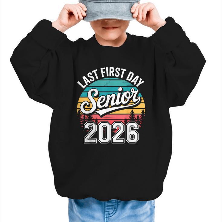 My Last First Day Senior 2026 Vintage Back To School Graphic Kid Sweatshirt