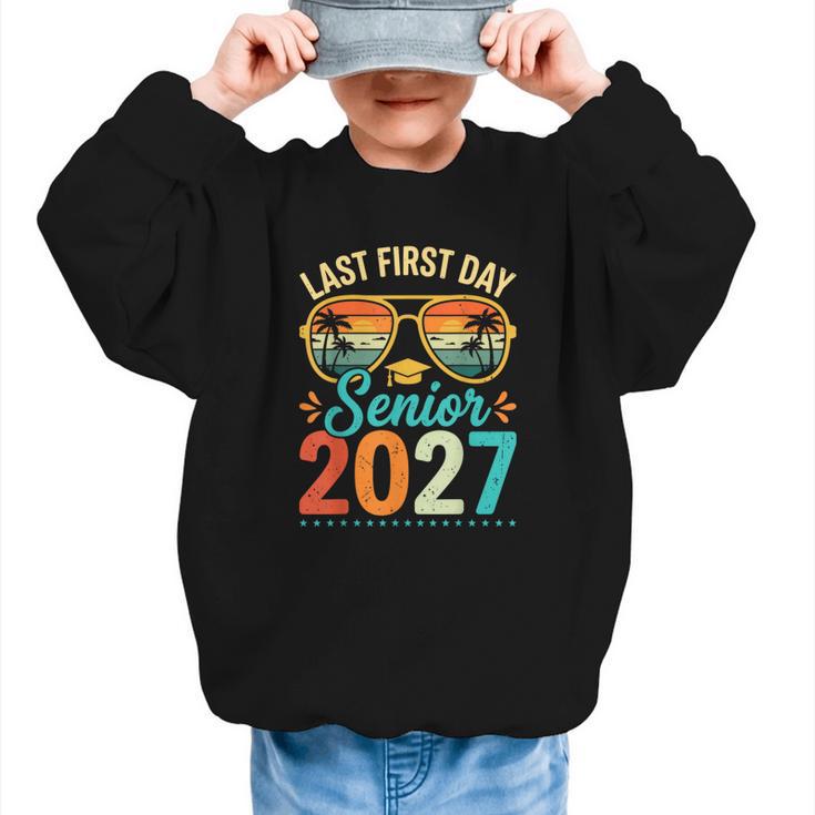 Last First Day Senior 2027 Back To School Students Tee Graphic Kid Sweatshirt